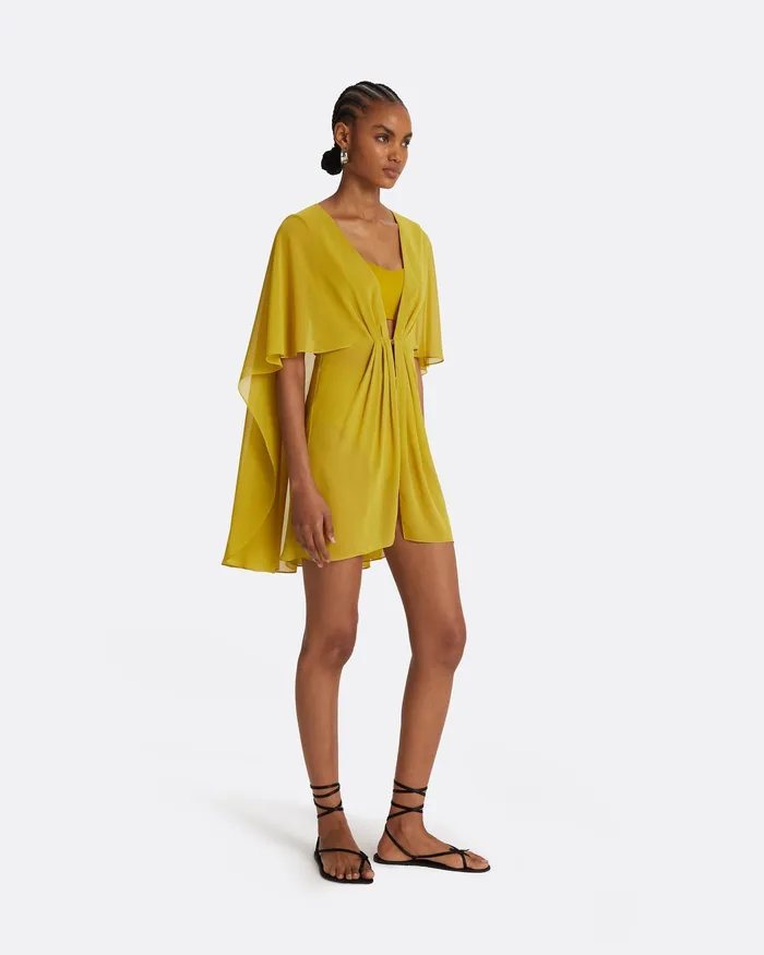 Safiyaa Swimwear Women Davey Chartreuse Short Dress Chartreuse