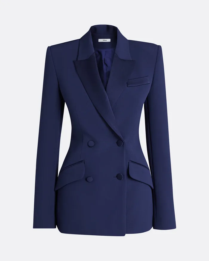 Safiyaa Wynnie Oxford Blue Jacket Oxford Blue Women Jackets and Coats