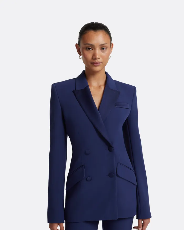 Safiyaa Wynnie Oxford Blue Jacket Oxford Blue Women Jackets and Coats