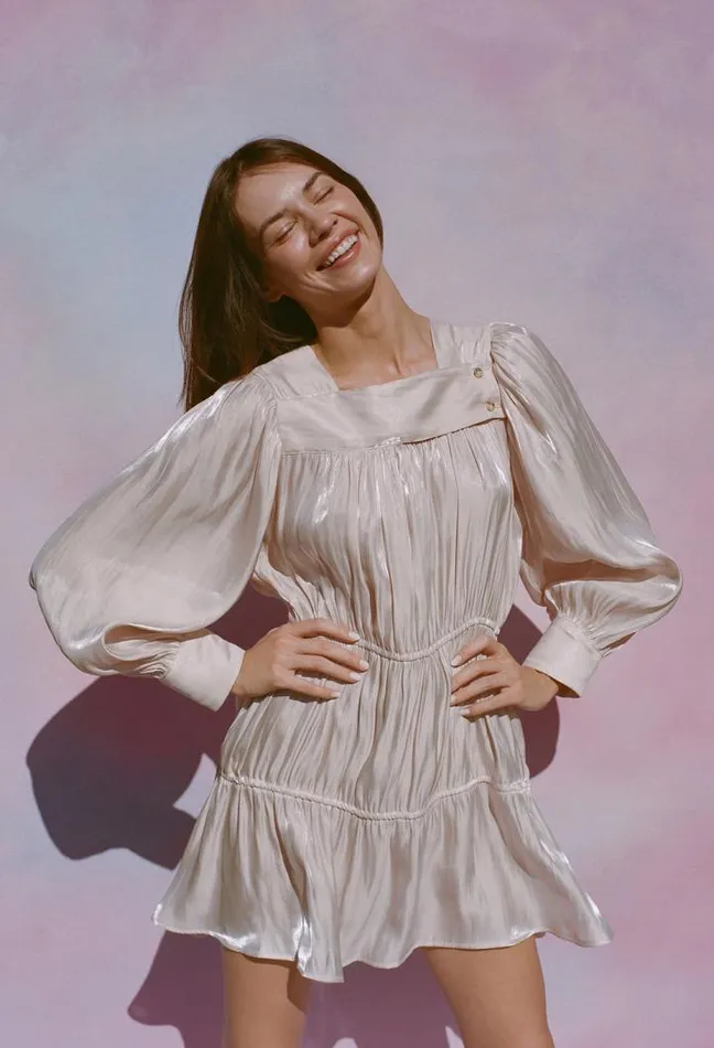 Sale Alessandra Dress Pink Shell Women Ciao Lucia Satin Dresses