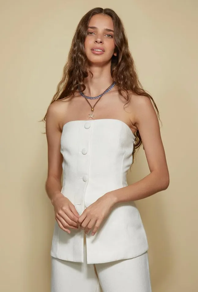 Sale Ottavia Top White Women Ciao Lucia Sleeveless Tops