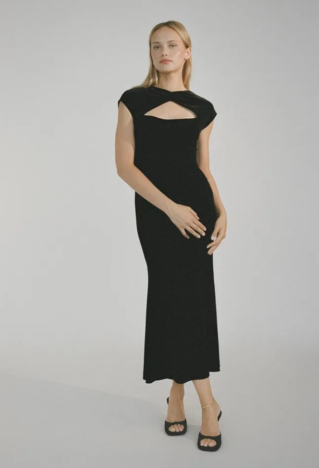 Sale Violeta Dress Black Velvet Women Ciao Lucia Black Dresses