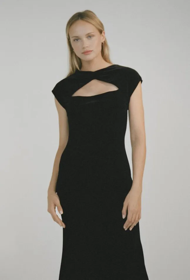 Sale Violeta Dress Black Velvet Women Ciao Lucia Black Dresses