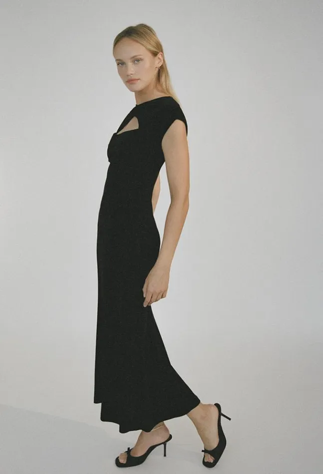 Sale Violeta Dress Black Velvet Women Ciao Lucia Black Dresses