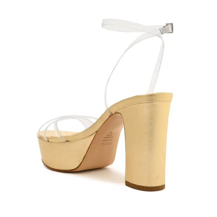 Sandals Amelia Platform Leather Sandal Gold Schutz Shoes Platforms