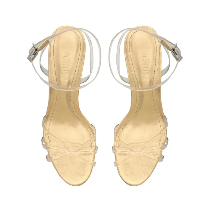Sandals Amelia Platform Leather Sandal Gold Schutz Shoes Platforms
