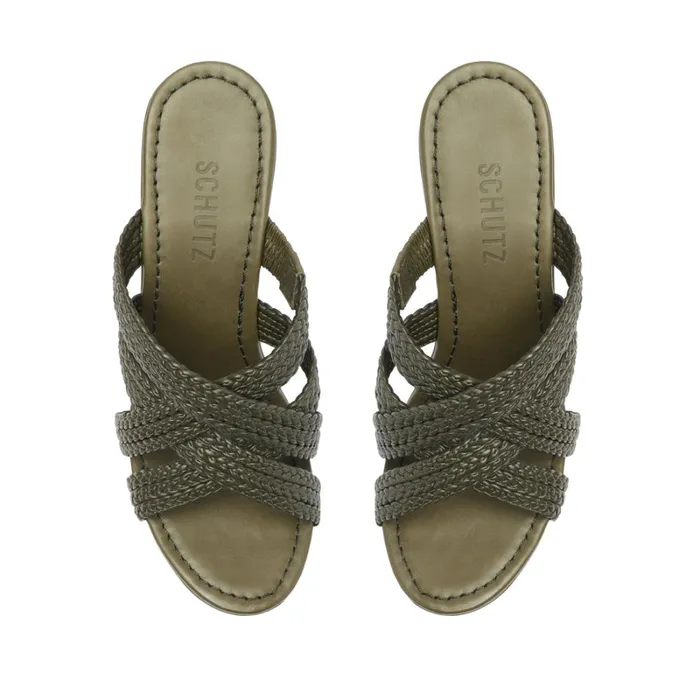 Sandals Aneka Sandal Military Green Schutz Shoes Platforms Sandals Aneka Sandal Military Green Schutz Shoes Platforms