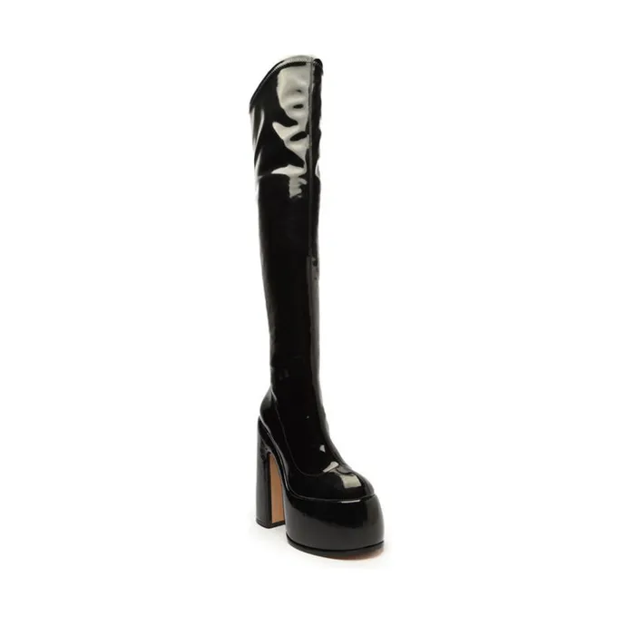 Sandals Denise Over The Knee Boot Black Schutz Shoes Platforms Sandals Denise Over The Knee Boot Black Schutz Shoes Platforms