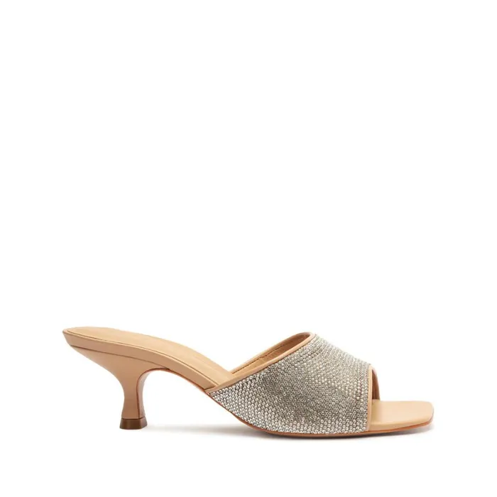 Sandals Dethalia Glam Mesh Sandal True Beige Schutz Shoes Mule