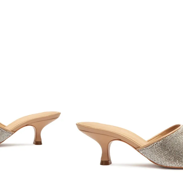 Sandals Dethalia Glam Mesh Sandal True Beige Schutz Shoes Mule