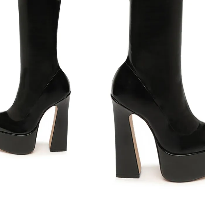 Sandals Dolores Patent Boot Black Schutz Shoes Platforms Sandals Dolores Patent Boot Black Schutz Shoes Platforms