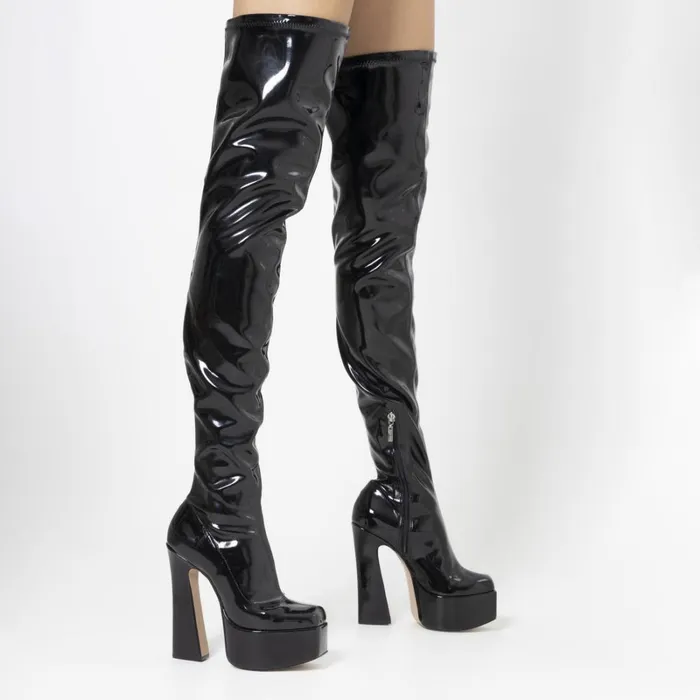 Sandals Dolores Patent Boot Black Schutz Shoes Platforms Sandals Dolores Patent Boot Black Schutz Shoes Platforms