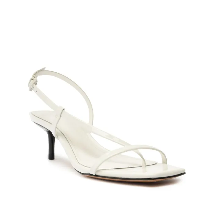 Sandals Heloise Patent Leather Sandal White Schutz Shoes Stiletto Heels