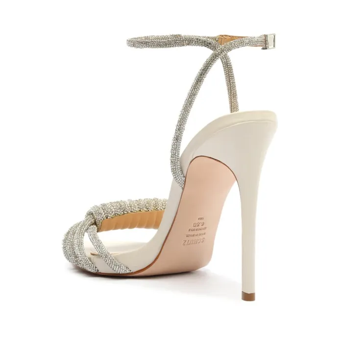 Sandals Jewell Nappa Leather Sandal Crystal Schutz Shoes Stiletto Heels