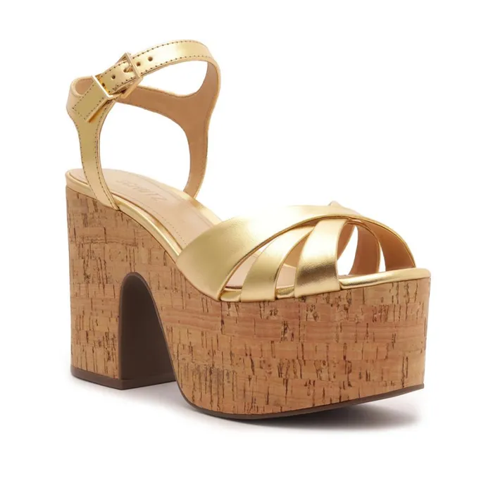 Sandals Keefa Cutout Metallic Leather Sandal Gold Schutz Shoes Platforms Sandals Keefa Cutout Metallic Leather Sandal Gold Schutz Shoes Platforms