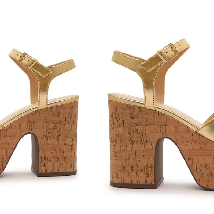 Sandals Keefa Cutout Metallic Leather Sandal Gold Schutz Shoes Platforms Sandals Keefa Cutout Metallic Leather Sandal Gold Schutz Shoes Platforms