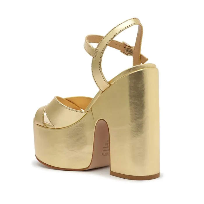 Sandals Keefa Gilded Cutout Metallic Leather Sandal Gold Schutz Shoes Platforms Sandals Keefa Gilded Cutout Metallic Leather Sandal Gold Schutz Shoes Platforms