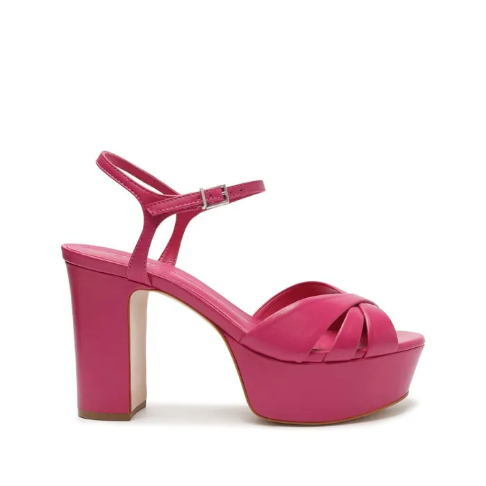 Sandals Keefa Nappa Leather Sandal Hot Pink Schutz Shoes Platforms