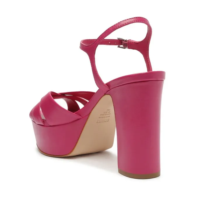 Sandals Keefa Nappa Leather Sandal Hot Pink Schutz Shoes Platforms