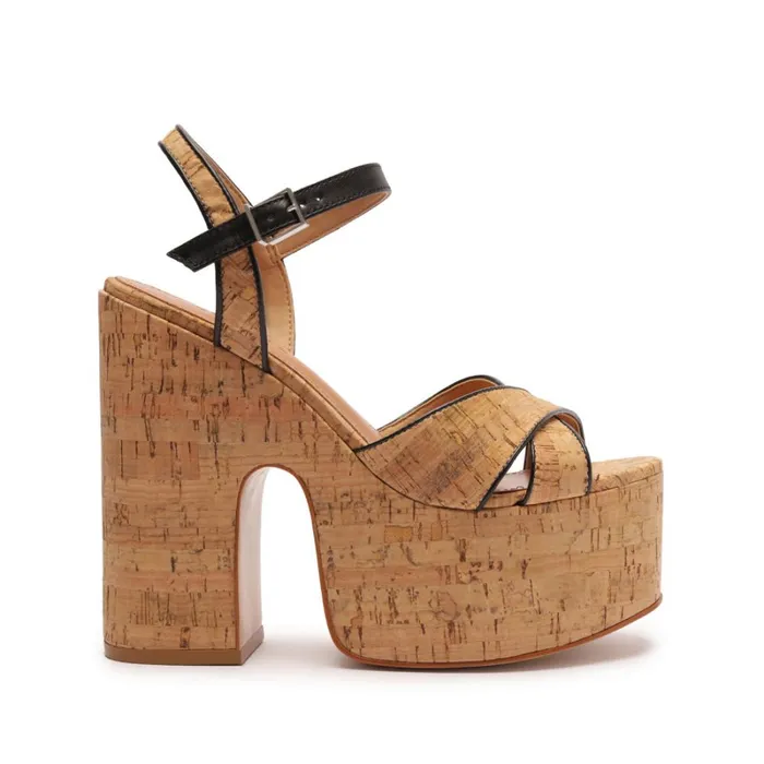Sandals Keefa Weekend Cutout Leather Sandal Cork Schutz Shoes Platforms