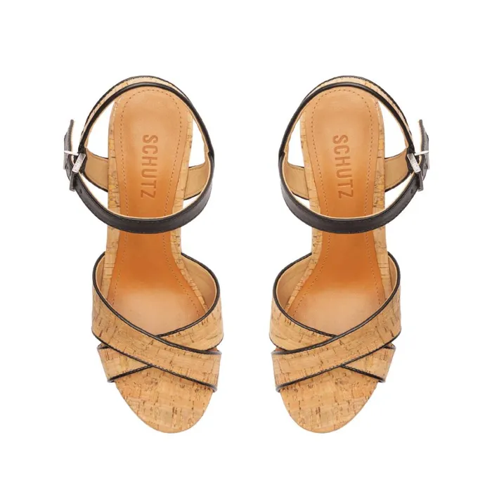Sandals Keefa Weekend Cutout Leather Sandal Cork Schutz Shoes Platforms
