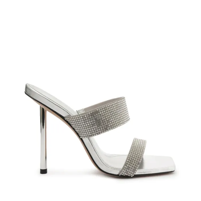 Sandals Liam Metallic Nappa Leather Sandal Silver Schutz Shoes Mule