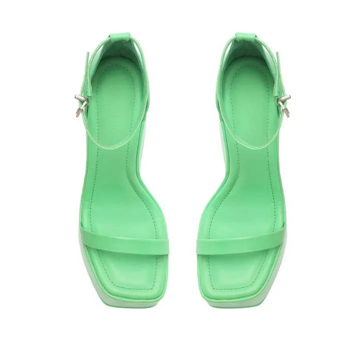Sandals Mazda Nappa Leather Sandal Gianni Green Schutz Shoes Platforms