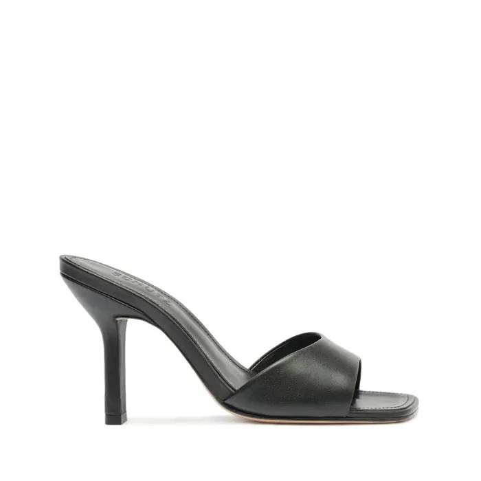 Sandals Posseni Casual Leather Sandal Black Schutz Shoes Mule