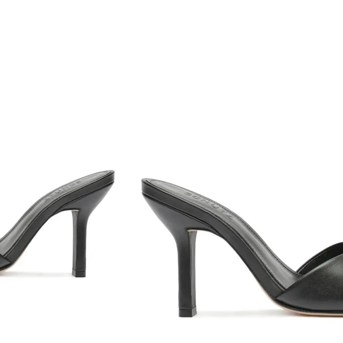 Sandals Posseni Casual Leather Sandal Black Schutz Shoes Mule