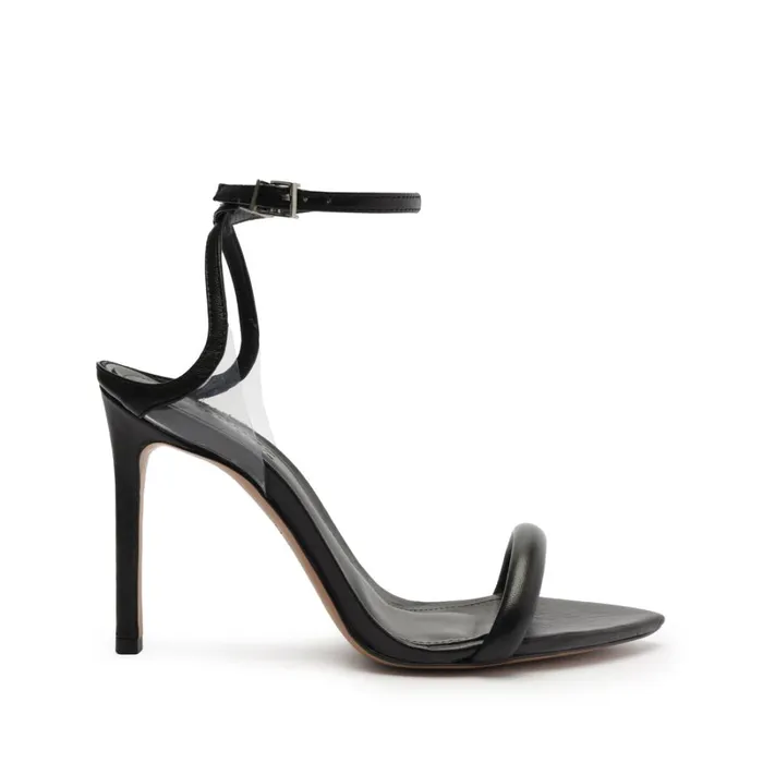 Sandals Pryia Leather Sandal Black Schutz Shoes Stiletto Heels