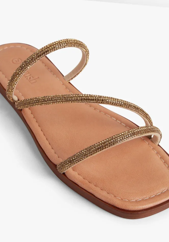 Sandals Women Hush Aruba Crystal Sandals Gold