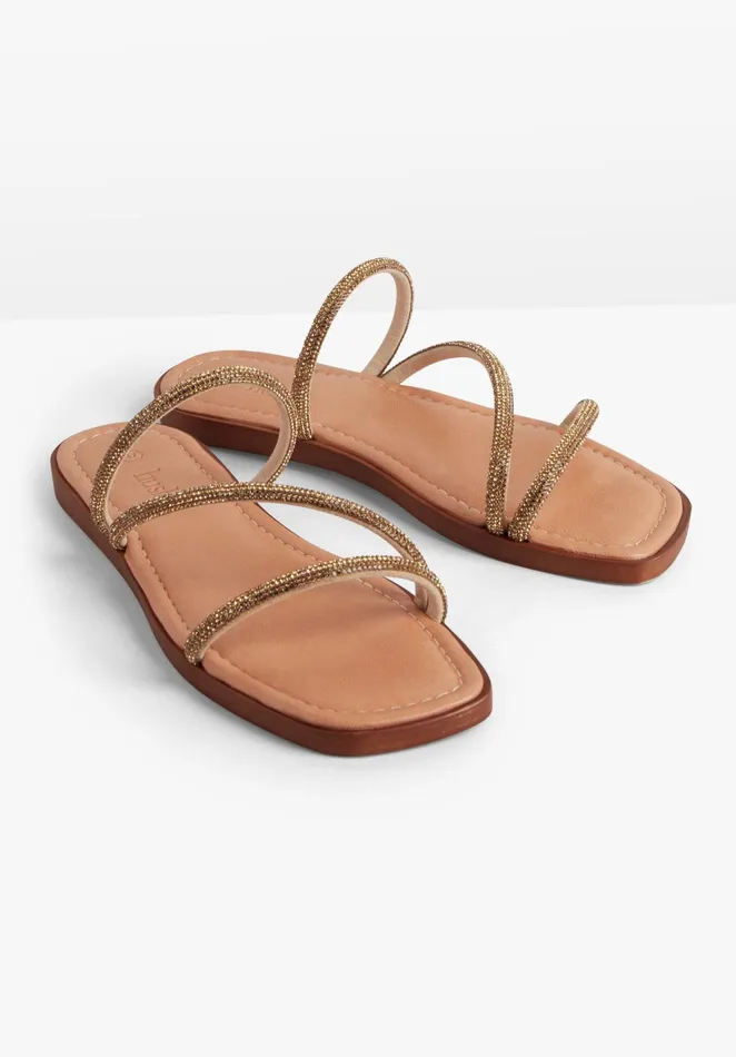 Sandals Women Hush Aruba Crystal Sandals Gold