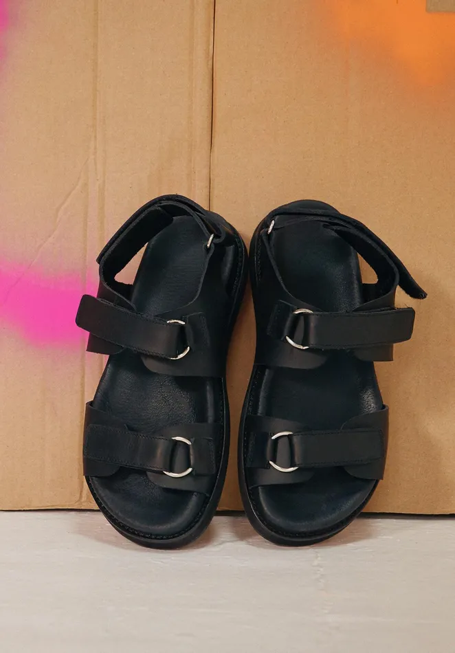 Sandals Women Hush Doby Chunky Sandals Black