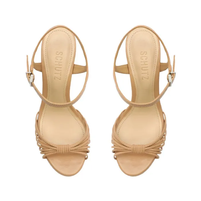 Sandals Yanna Nappa Leather Sandal Honey Beige Schutz Shoes Platforms Sandals Yanna Nappa Leather Sandal Honey Beige Schutz Shoes Platforms