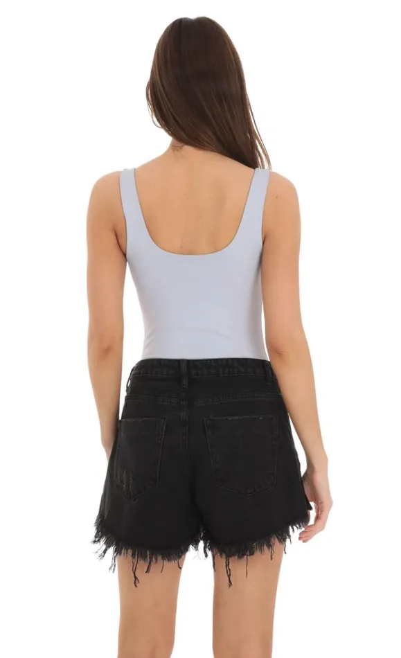 Scoop Neck Bodysuit Ice Blue Women LUCY IN THE SKY Bodysuits Scoop Neck Bodysuit Ice Blue Women LUCY IN THE SKY Bodysuits