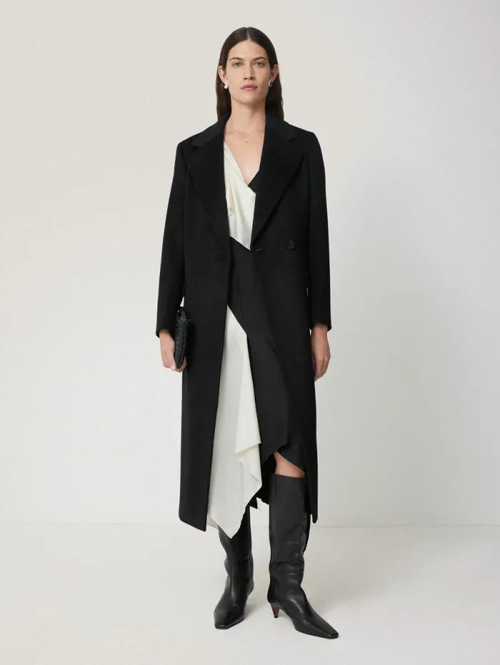 Sculptural Silk Twill Dress Monochrome Women Jigsaw Dresses and Jumpsuits