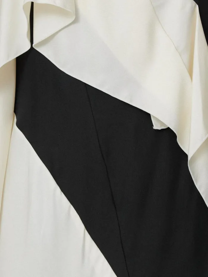 Sculptural Silk Twill Dress Monochrome Women Jigsaw Dresses and Jumpsuits
