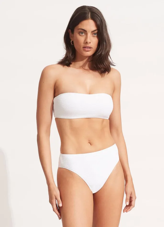 Seafolly High Waisted Women Sea Dive High Rise Pant 8211 White