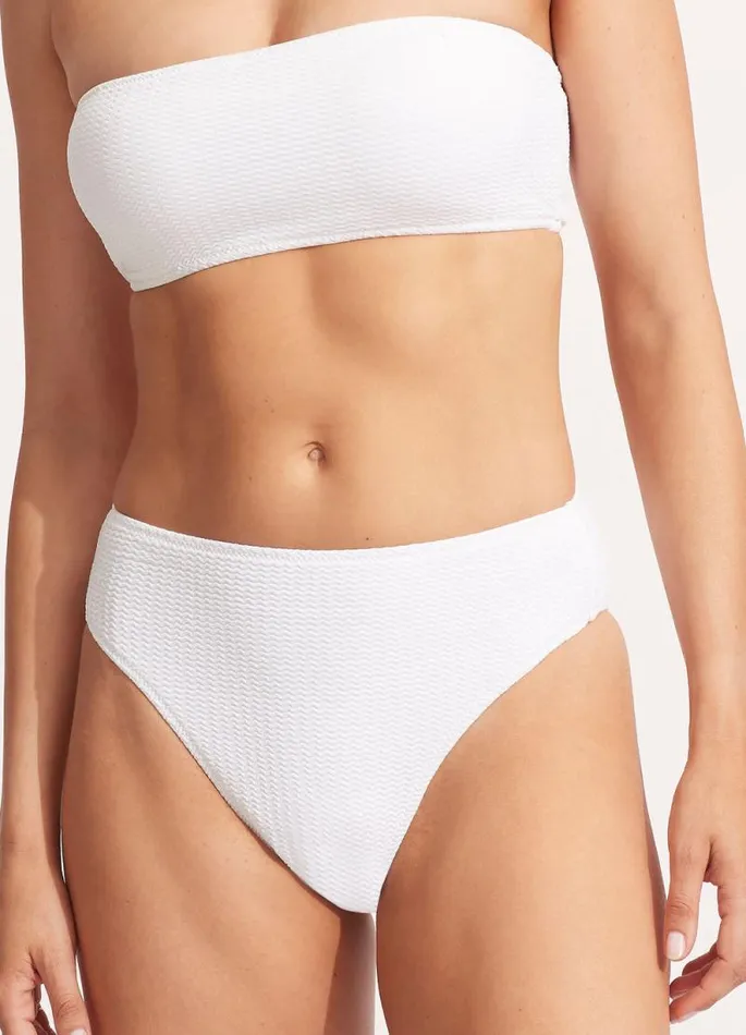 Seafolly High Waisted Women Sea Dive High Rise Pant 8211 White