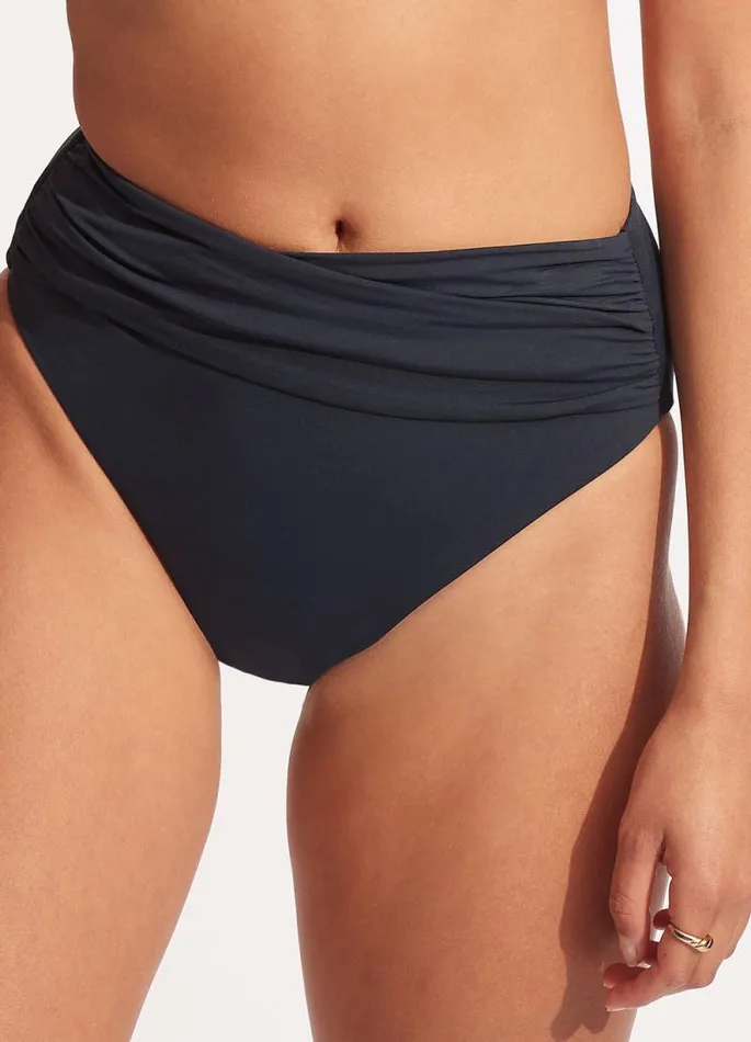 Seafolly High Waisted Women Seafolly Collective High Waist Wrap Front Pant 8211 True Navy