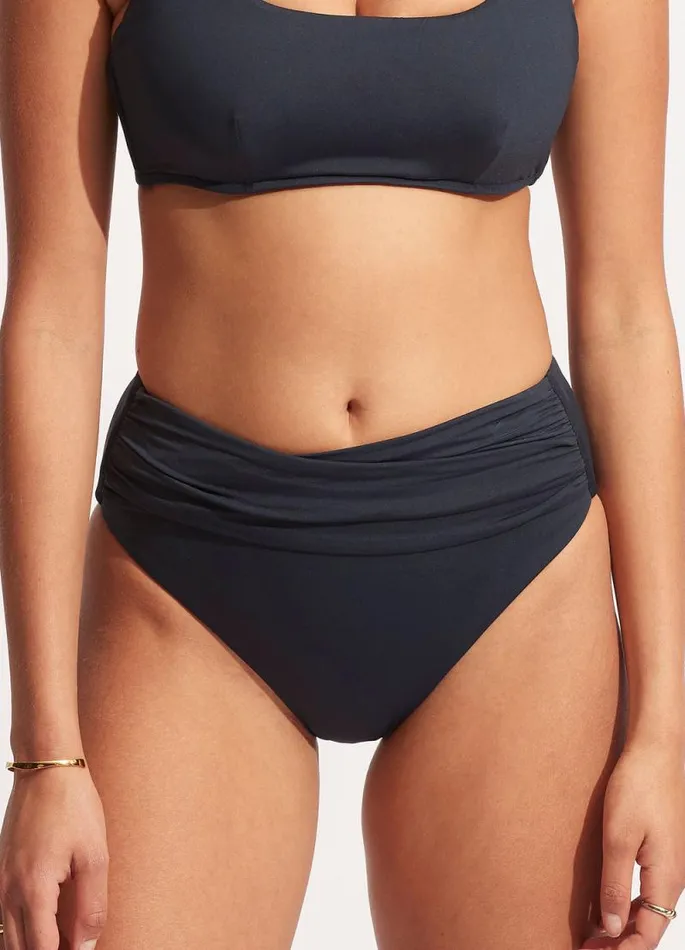 Seafolly High Waisted Women Seafolly Collective High Waist Wrap Front Pant 8211 True Navy
