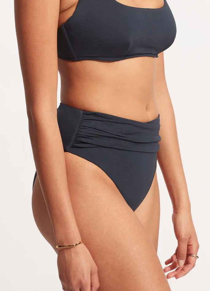 Seafolly High Waisted Women Seafolly Collective High Waist Wrap Front Pant 8211 True Navy
