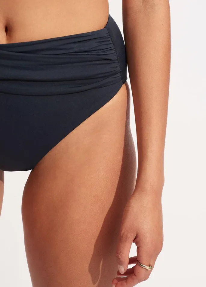 Seafolly High Waisted Women Seafolly Collective High Waist Wrap Front Pant 8211 True Navy