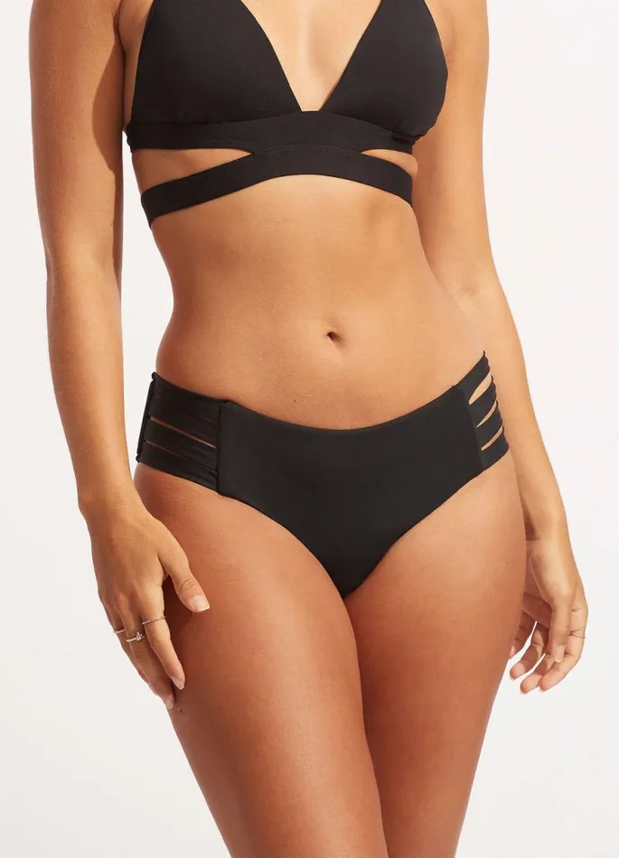 Seafolly Hipster Women Seafolly Collective Multi Strap Hipster Pant 8211 Black