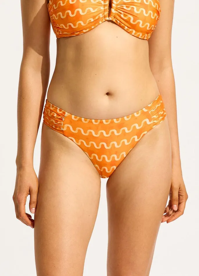 Seafolly Hipster Women Soundwave Hipster Bikini Bottom 8211 Turmeric