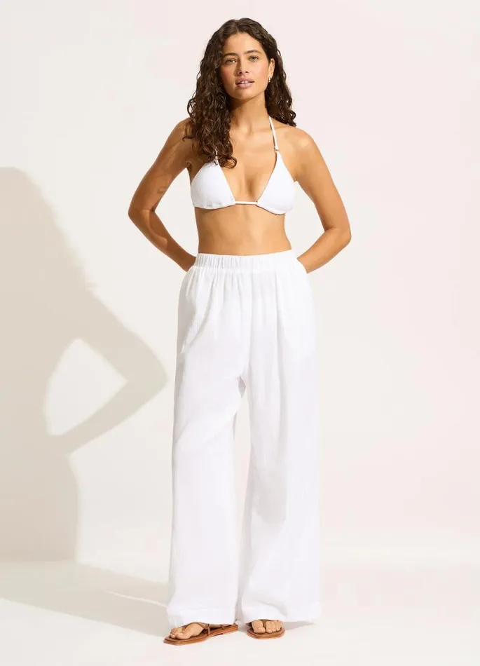 Seafolly Pants and Shorts Women Crinkle Beach Pant 8211 White