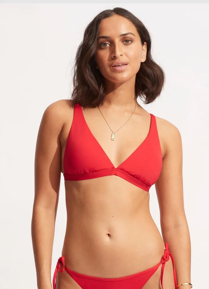 Seafolly Triangle Women Seafolly Collective Longline Tri 8211 Chilli Red