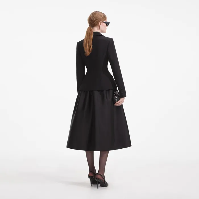 Self Portrait Dresses Women Black Tailored Midi Dress