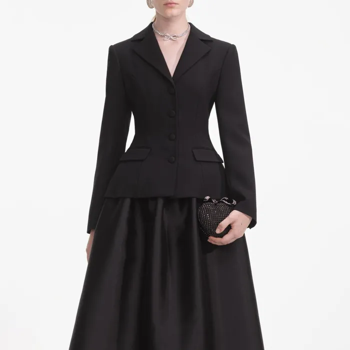 Self Portrait Dresses Women Black Tailored Midi Dress