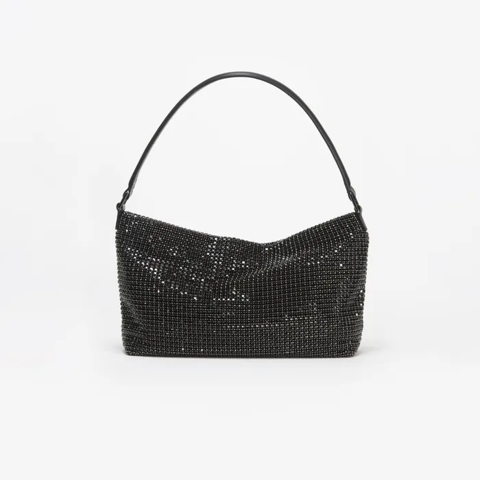 Self Portrait Handbags Women Black Diamante Medium Hobo Bag Black